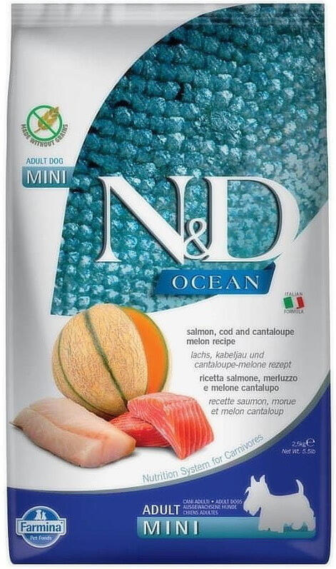 N&D OCEAN DOG Adult Mini Salmon & Cod & Melon 7kg