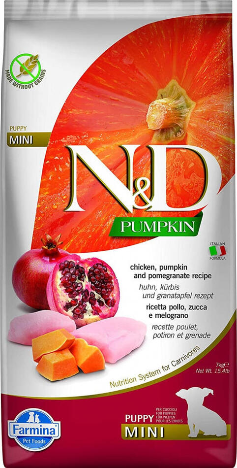 N&D Pumpkin DOG Puppy Mini Chicken & Pomegranate 7kg