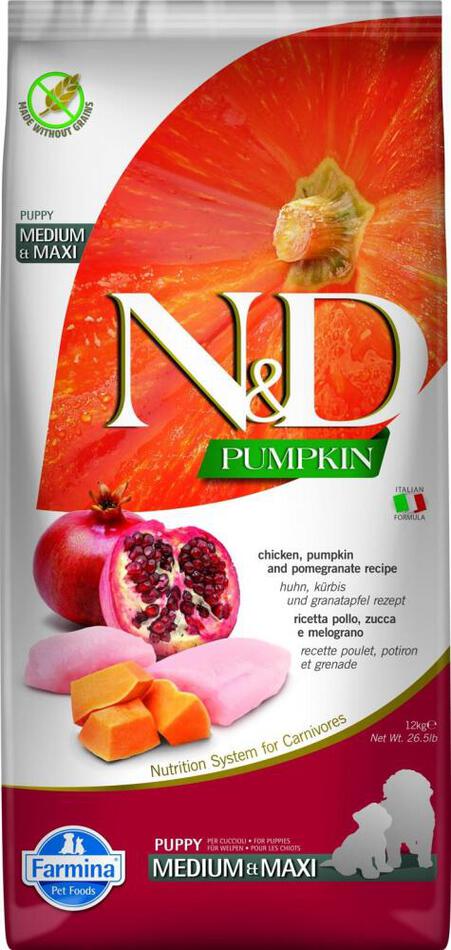 Granule pro psy N&D Pumpkin DOG Puppy M/L Chicken & Pomegranat, 12kg