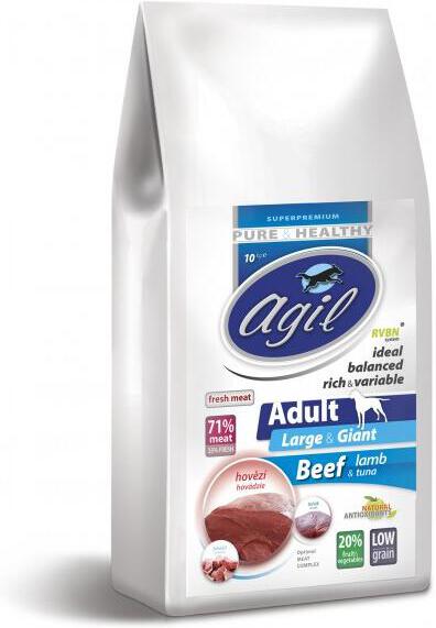 Granule pro psy Agil Adult Large&Giant Low Grain Beef Lamb, 10kg