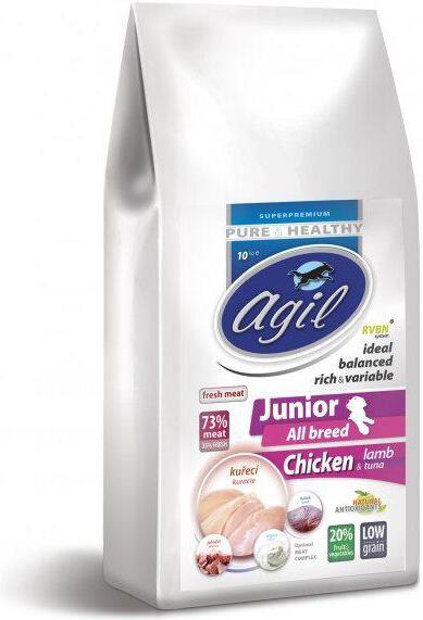 Granule pro psy Agil Junior All Breed Low Grain Chicken,Lamb,Tuna, 10kg