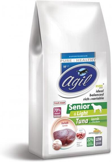 Granule pro psy Agil Senior&Light Low Grain,Tuna,Lamb,Chicken, 10kg