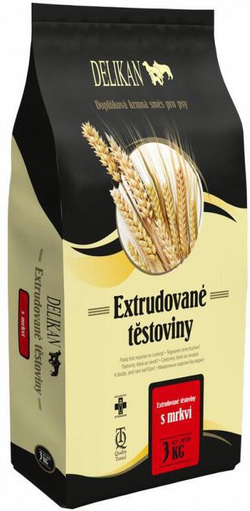 Těstoviny pro psy Delikan instantní + mrkev, 3kg
