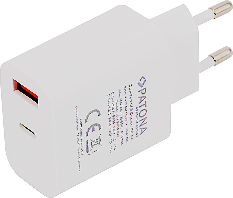 Nabíječka s USB a USB-C výstupem 18W Power delivery