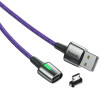 Baseus Zinc Magnetic Cable USB For Micro 2.4A 1m Purple