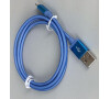 DATOVÝ KABEL S KOVOVÝM PLÁŠTĚM MICRO USB 1M - MODRÝ CPA