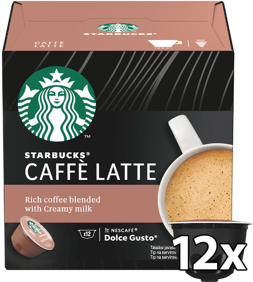 Kávové kapsle STARBUCKS® by Nescafé Dolce Gusto Caffe Latte, 12 ks