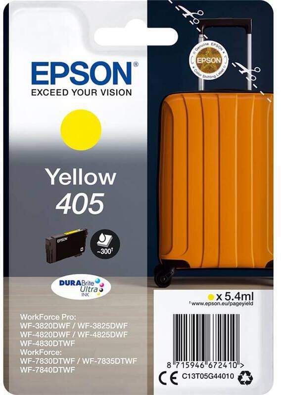 EPSON ink Singlepack Yellow 405 Durabrite Ultra (C13T05G44010)