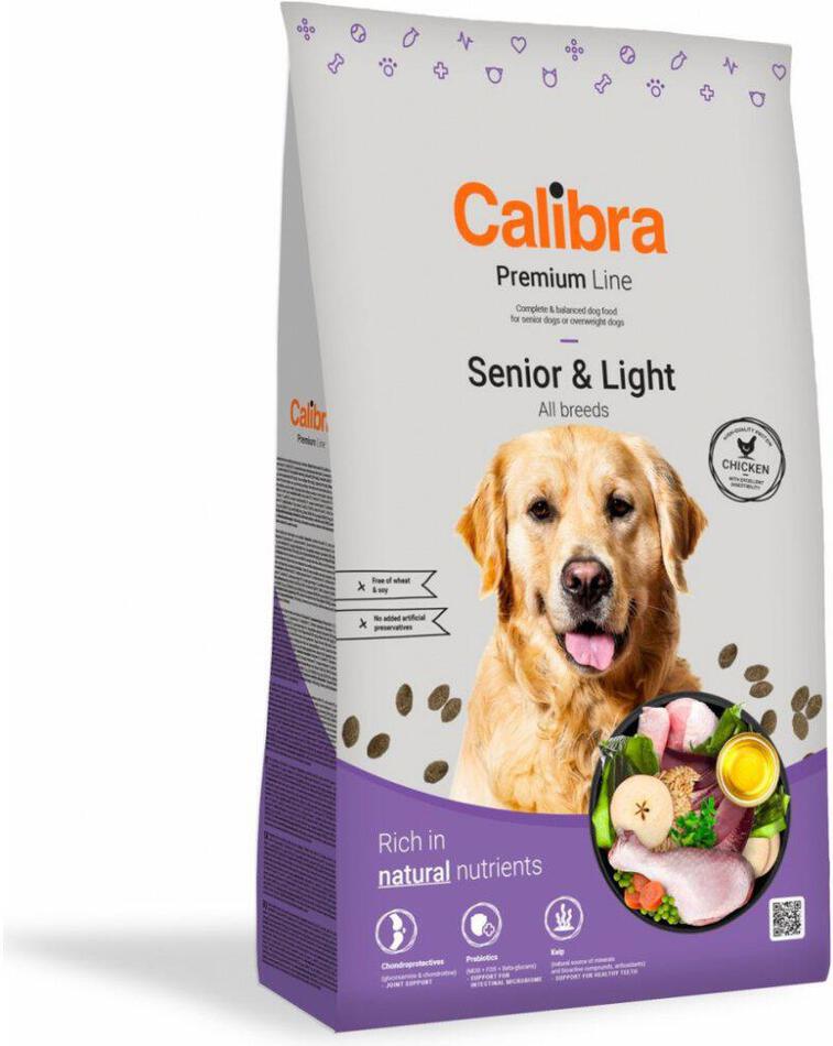 Granule pro psy Calibra Dog Premium Line Senior&Light, 12 kg