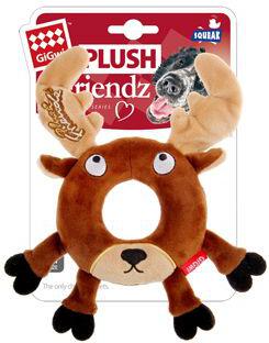 Hračka pes GiGwi Plush Friendz sob s kroužkem