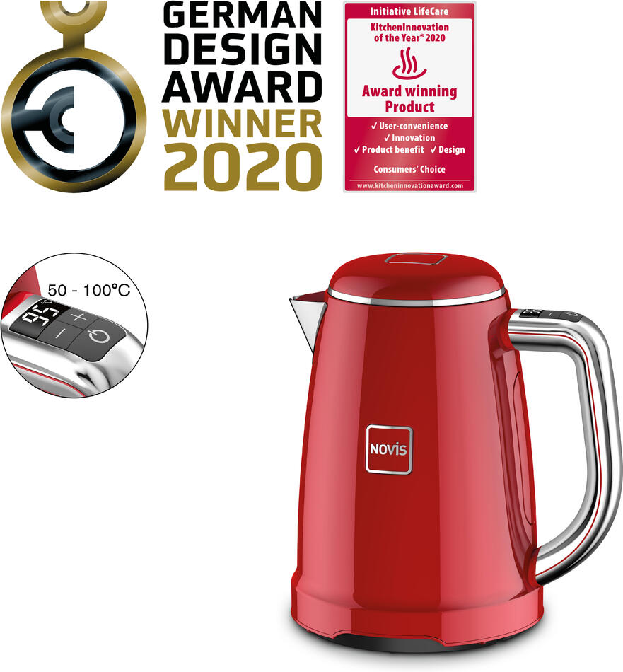 Rychlovarná konvice Novis Kettle KTC1 (červená)