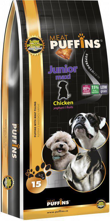 Granule pro psy Puffins Junior Maxi, 1kg