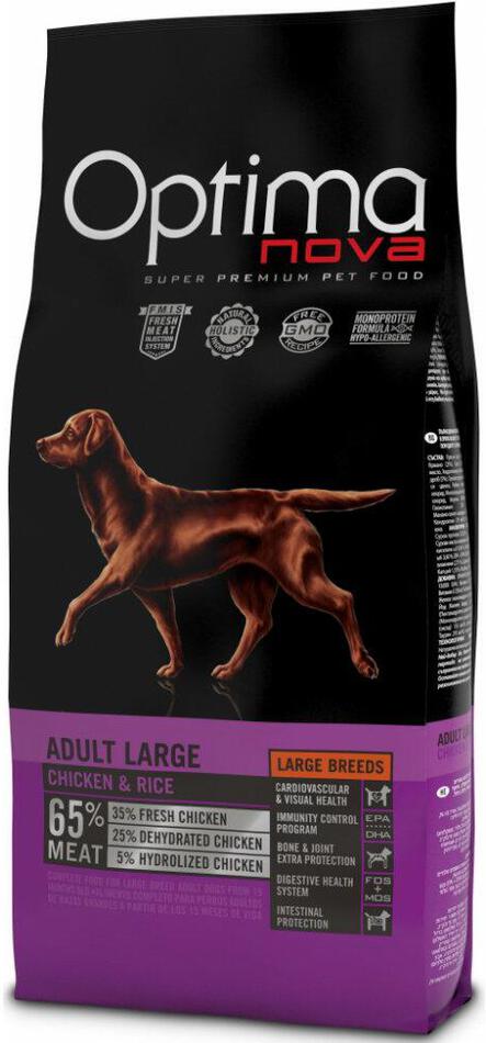 Optima Nova Dog Adult Large Chicken&Rice 12kg