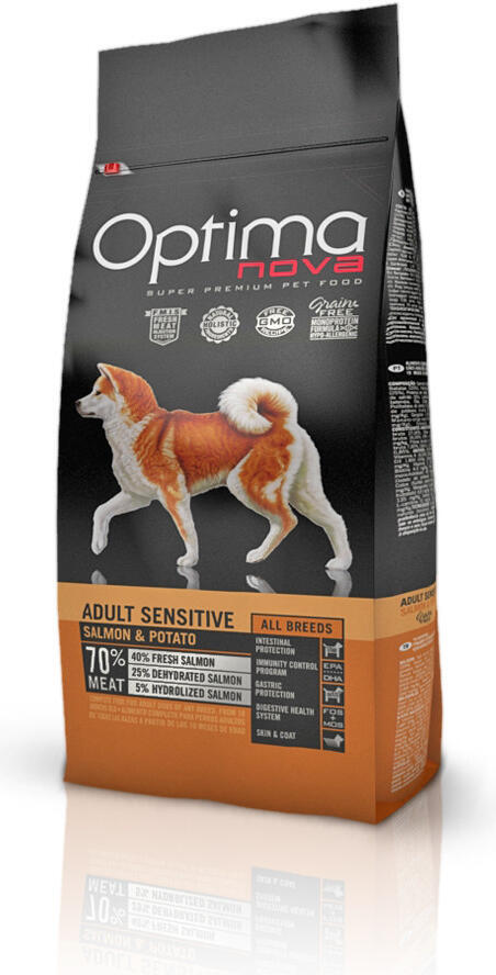 Optima Nova Dog GF Adult Sensitive Salmon&Potato 12kg