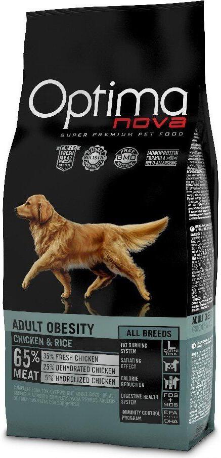 Optima Nova Dog Adult Obesity Chicken&Rice 12kg