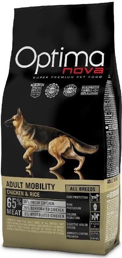Optima Nova Dog Adult Mobility Chicken&Rice 12kg