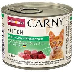 Animonda kočka CARNY konz. Kitten drůbeží/králík 200g