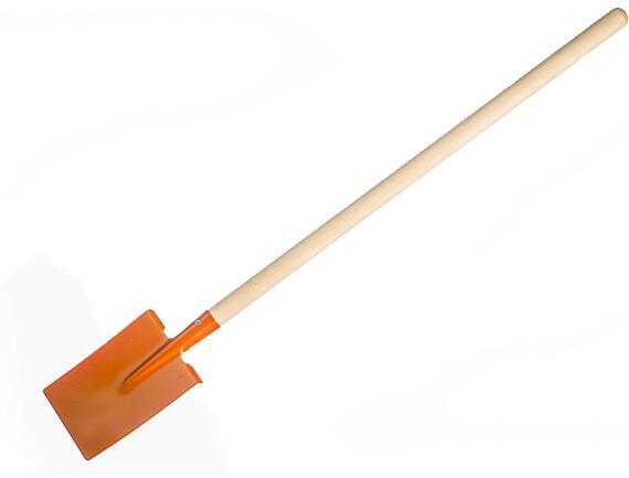 Teddies Rýč rovný oranžový s násadou kov/dřevo 80cm nářadí