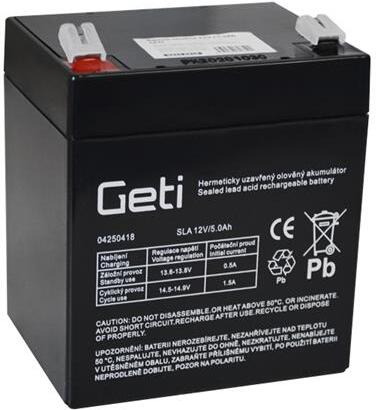 Baterie olověná 12V 5.0Ah GETI
