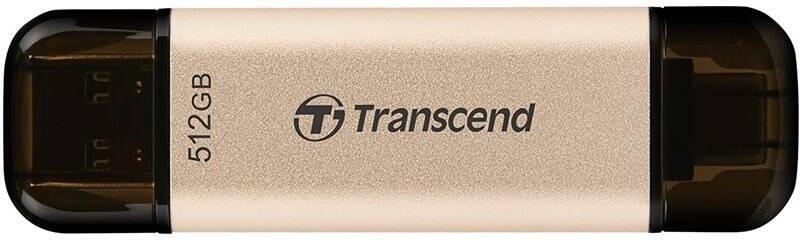 Transcend 512GB JetFlash 930C, USB-C/USB 3.2 (Gen 1) duální flash disk, 420MB/s R, 400MB/s W, zlatý (TS512GJF930C)