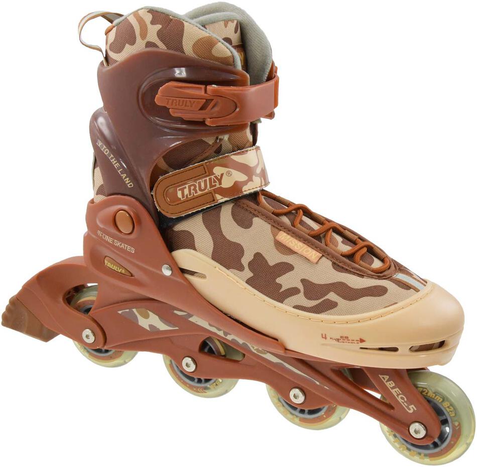 Kolečkové brusle TRULY® MISSION BROWN vel.S (30-33)