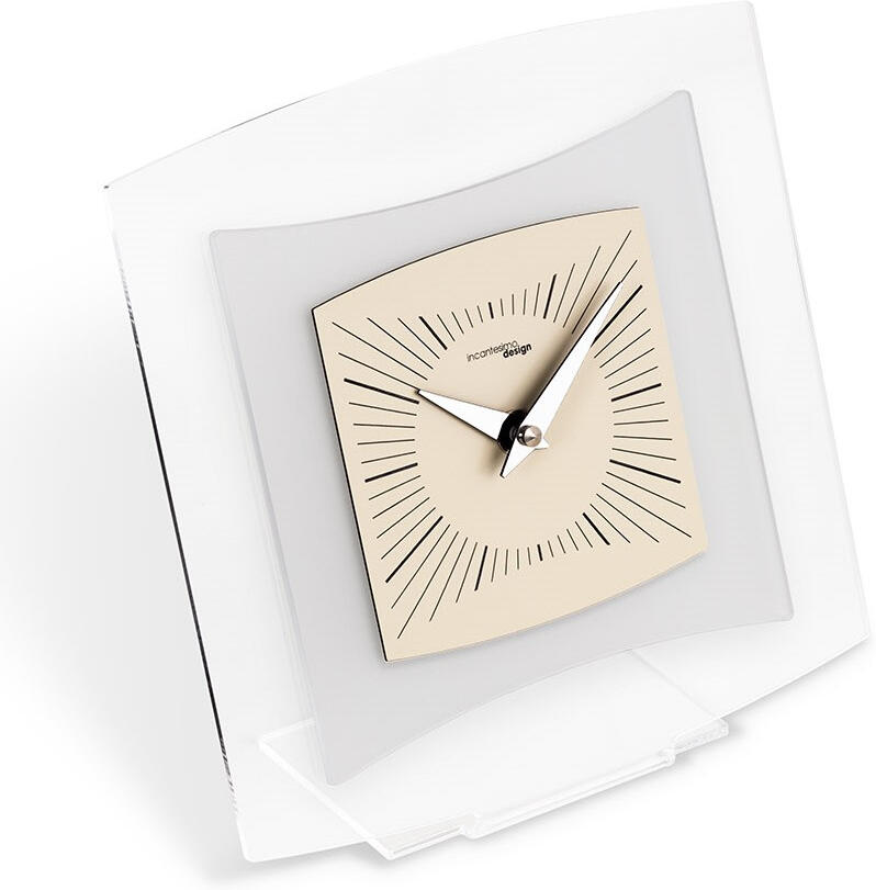 Designové stolní hodiny I805TR caffé latte IncantesimoDesign 20cm