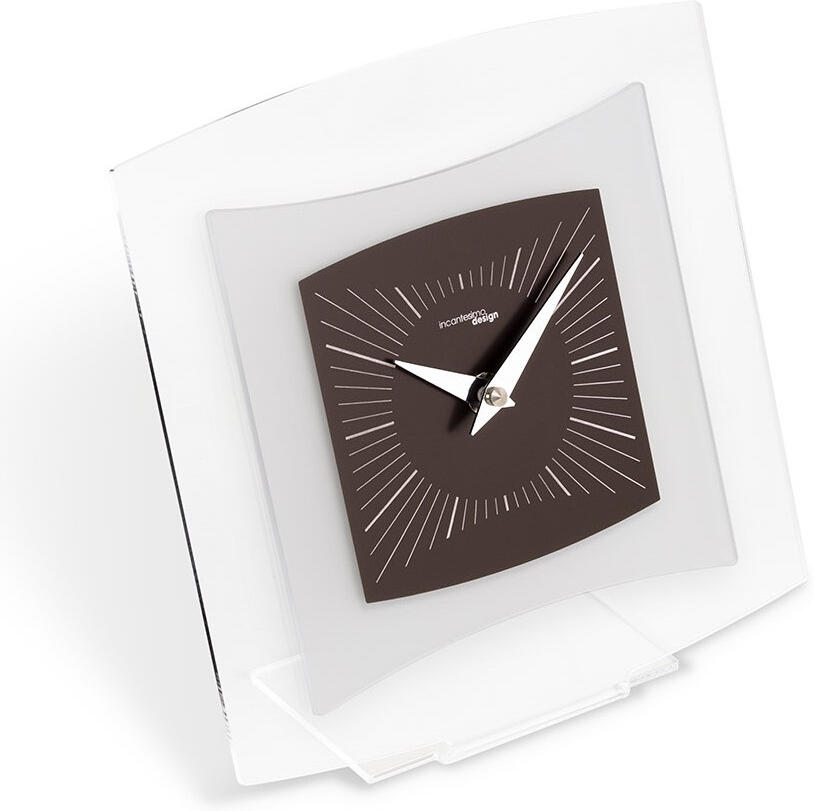 Designové stolní hodiny I805CL chocolate IncantesimoDesign 20cm