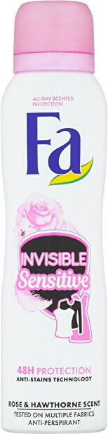Antiperspirant ve spreji Invisible Sensitive Rose & Hawthorne (Anti-perspirant) 150 ml Fa