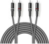 Stereo Audio Kabel NEDIS COTH24200GY50