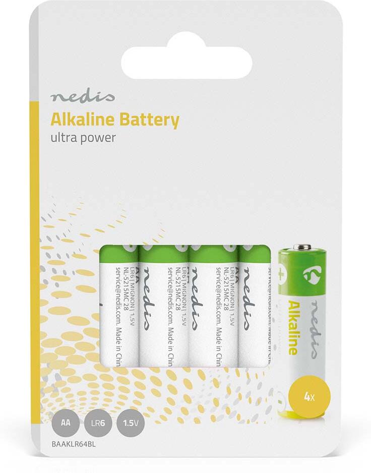 Alkalické baterie AA NEDIS BAAKLR64BL