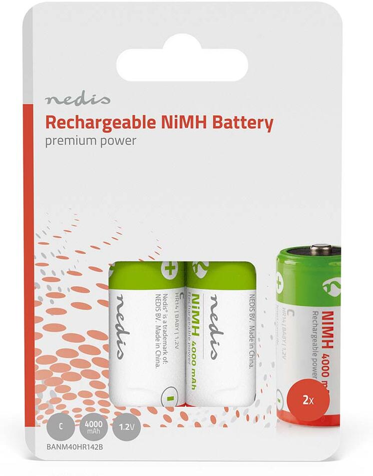 Dobíjecí Ni-MH baterie C NEDIS BANM40HR142B