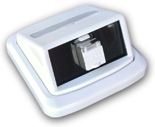 Jednozásuvka ABB TANGO 1xRJ45 cat6A STP bílá (2396)