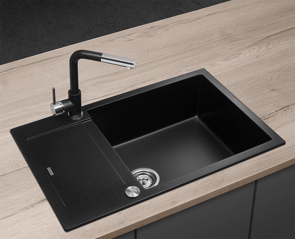 Granitový dřez Concept DG05L60bc Linea, černý