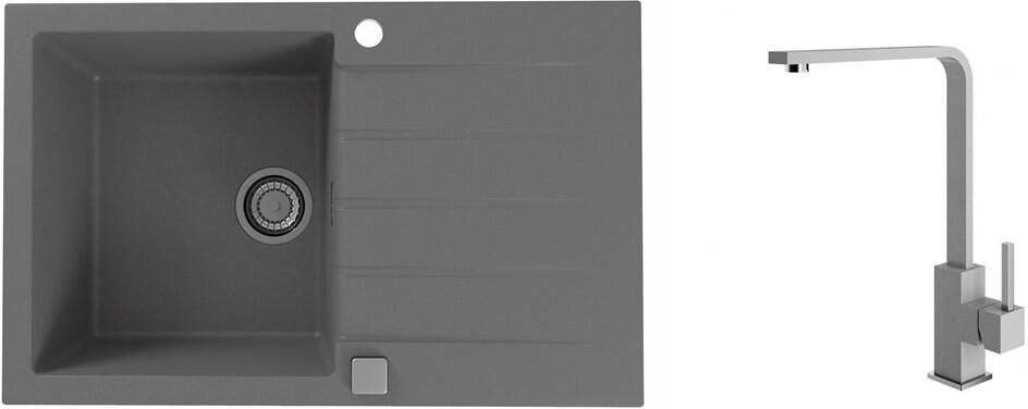 SET Alveus granitový dřez CADIT 20-81 + kuchyňská baterie AFRA 81