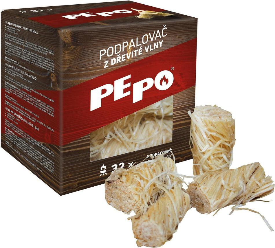 PE-PO podpalovač z dřevité vlny 32 ks PEPO
