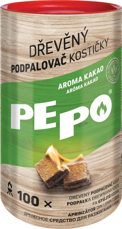PE-PO dřevěný podpalovač kostičky 100 ks PEPO