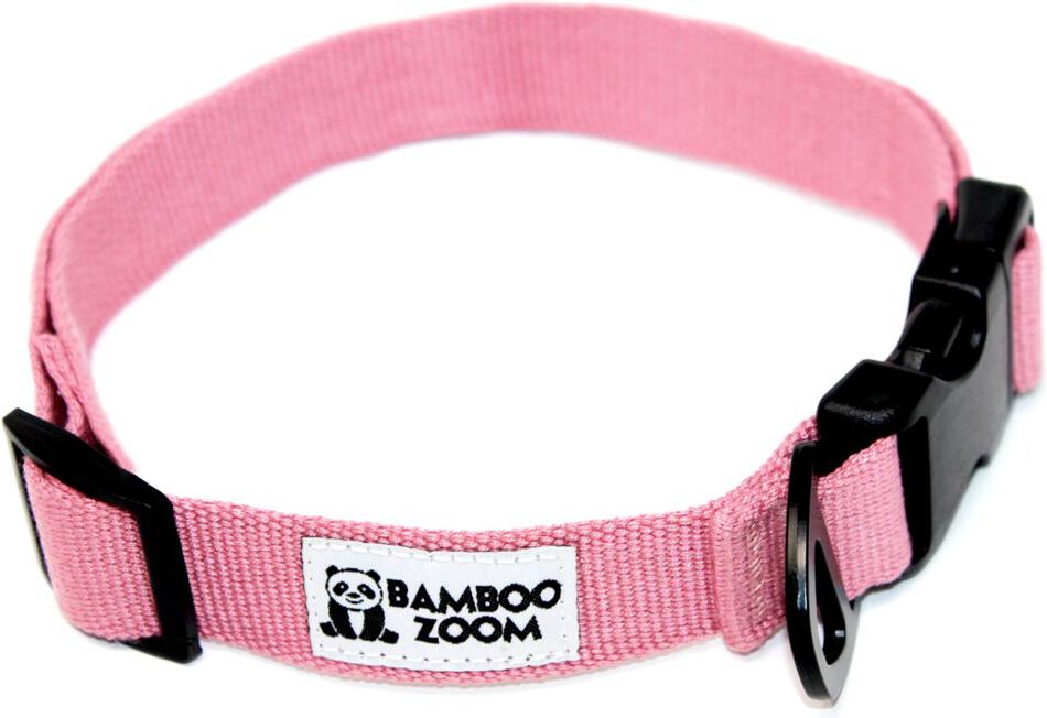 Bamboo Zoom Obojek pro psy růžový S