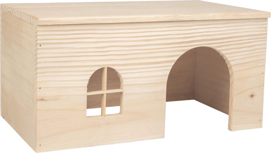 Flamingo Dřevěný domek pro hlodavce MODY 40x22,5x19,5cm