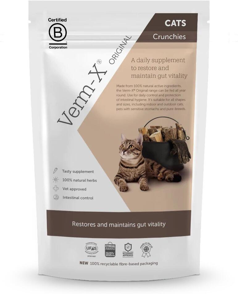 Verm-X Přírodní granule proti střevním parazitům pro kočky 60g