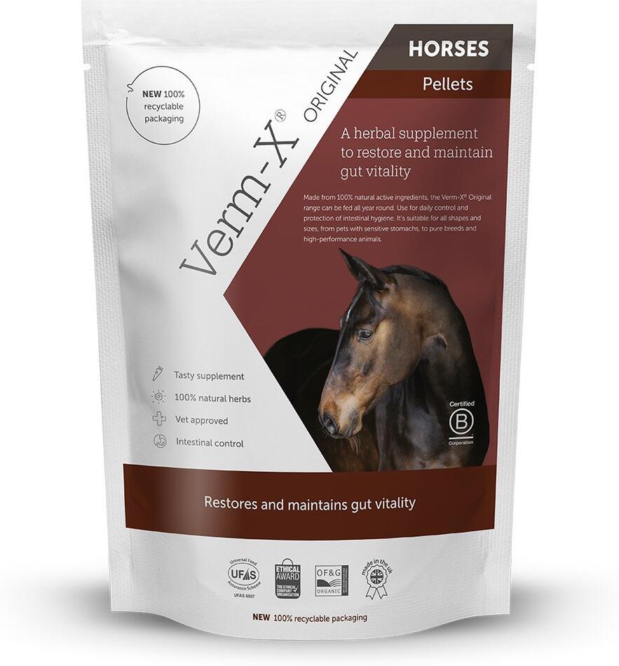 Verm-X Přírodní pelety proti střevním parazitům pro koně 750g