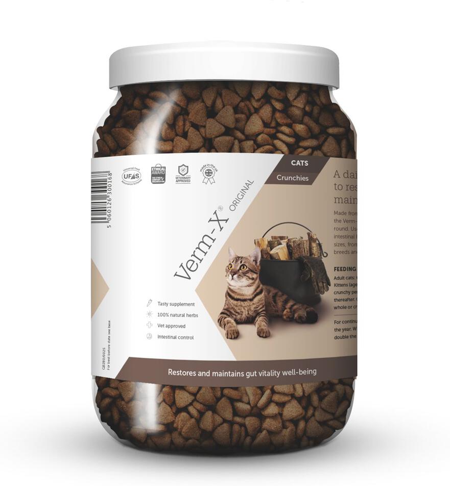 Verm-X Přírodní granule proti střevním parazitům pro kočky 650g