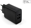 Síťová nabíječka FIXED s 2xUSB výstupem, 15W Smart Rapid Charge, černá,rozbaleno