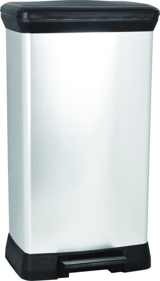 Odpadkový koš Curver Deco Bin 50 l stříbrný