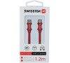 DATOVÝ KABEL SWISSTEN TEXTILE USB-C / LIGHTNING 1,2 M ČERVENÝ