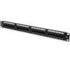 Premium Patch panel 24xRJ45, CAT6, UTP, černý (A-PAN6-24U)
