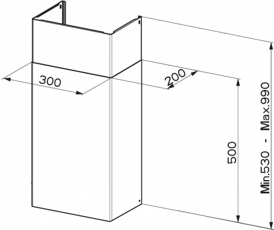 Sada prodloužených komínů 990 WH Faber