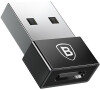 Baseus Exquisite USB to USB-C 2.4A Adapter (black)