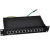 FULL patch panel 10“ STP Cat5e 12 portů