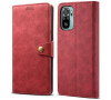 Lenuo Leather pro Xiaomi Redmi Note 10, červené