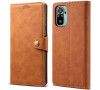 Lenuo Leather pro Xiaomi Redmi Note 10, hnědé